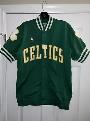 VINTAGE 1980's Boston Celtics Sand Knit Sz 40 Green Snap Front Warm SUPER RARE! • $225