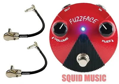 Dunlop Germanium Fuzz Face Mini Red Guitar Pedal FFM2 ( 2 MXR PATCH CABLES ) • $149.99