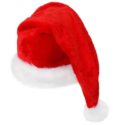 £7.99 • Buy Santa Hat Quality Father Christmas Plush Xmas Adults Fancy Dress Accessory