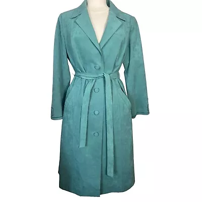 Vintage 1950s 50s Coat Suede Green Swing L/XL  • $98