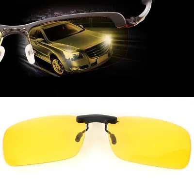 $7.98 • Buy Night Vision Anti Glare Polarized Clip On Driving Glasses Sunglasses UV400 Lens