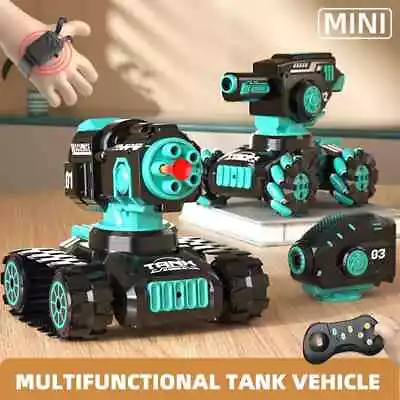 Mini RC Tank 4WD Off-Road Bubble Gel Shoot Kids Remote Military Shooting Car Toy • $39.99