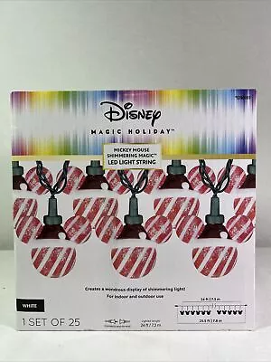 Disney Magic Holiday Mickey Mouse Shimmering Magic LED Light String 25 Lights • $49.99