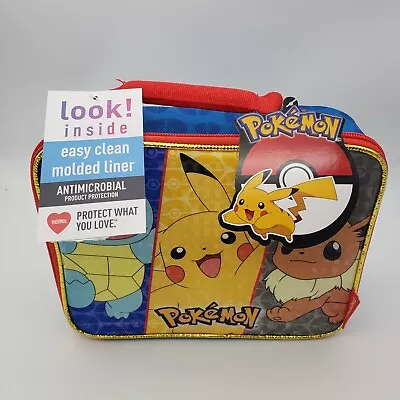 1999 Vintage Pokemon Lunchbox Squirtle Pikachu Eevee Nintendo Retro 90s • $16.99