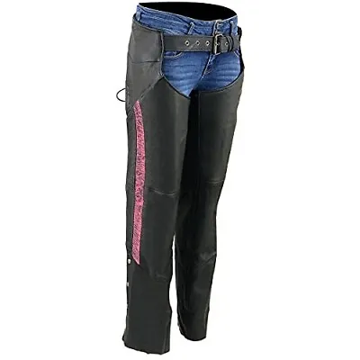 Milwaukee Leather Chaps For Women Black Lightweight Motorcycle MLL6501-5X-Large • $59.87