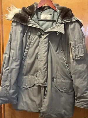 1975 Vietnam US Military Extreme Cold Weather N-3B Parka Jacket Coat  Hood • $99.99