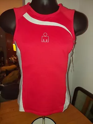 K-Swiss Ironman Cycling Running Tank Top Mens XS Red Gray Sleeveless  • $30.75