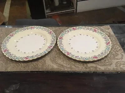 Vintage Pair Minton Floral English Springtime Printemps Dinner Plates Plate • $26.99