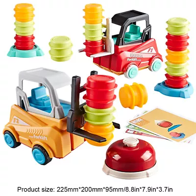 Forklift Transport Game Suit Construction Car Stacking Toys With Bell Kids Gifts • £14.39