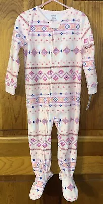 Carter's Fleece Pajama's  Zip-Up Footed Size 2T NWT $22 Girls • $4.50