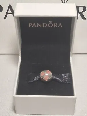 £1.20 • Buy Pandora Silver & Mother Of Pearl Pink Hearts Charm