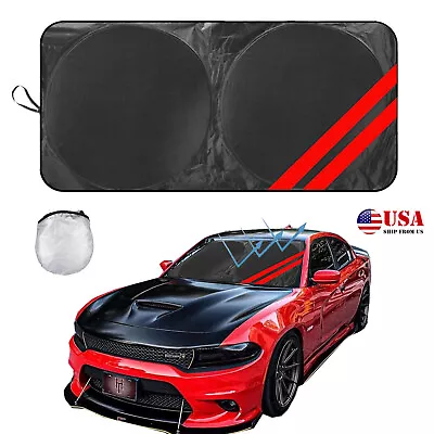 For 2008-2023 Dodge Charger Car Windshield Sun Shade UV Block Shield Cover Y6 • $16.99