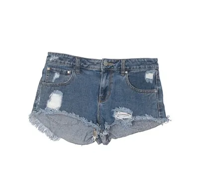 Ps Erin Wasson Womens Cutoff Denim Shorts Size 28 Sweater Pockets Jean • $16