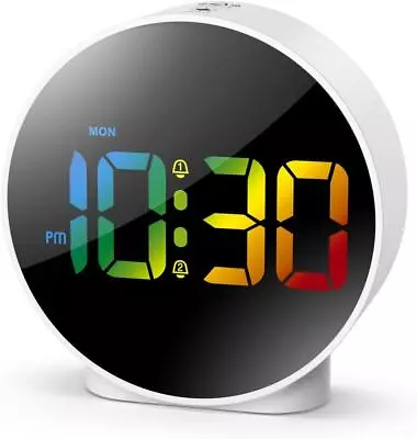 Digital Alarm Clock For Teens Alarm Clocks Bedside With Large Curved LED • $63.95