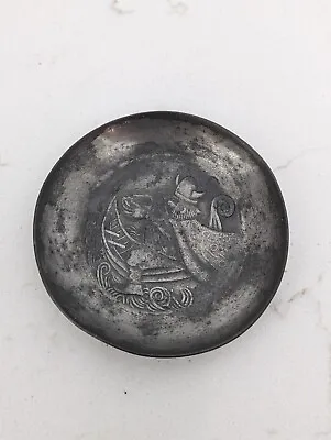 Vtg Pewter Small Dish Viking Boat Scandinavian • $9.90