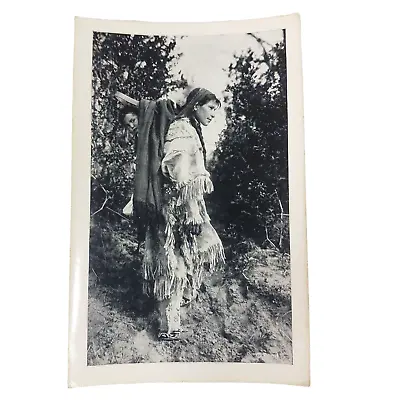 Roland Reed RPPC Native American Ojibwe Woman Papoose Baby Postcard • £41.36