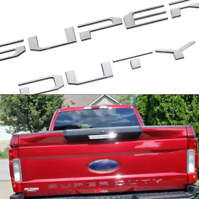 3D Tailgate Insert Emblem For F-250/F-350 Superduty Letter 2017 2018 2019 Chrome • $17.99