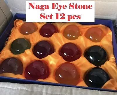 12 Naga Eye Thai Amulet GemStone Talisman Jewelry Lucky Crystal Leklai Wealth N3 • $94.85