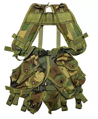 USGI Military ARMY WOODLAND CAMO Tactical Enhanced LBV Load Bearing Vest VGC • $34.90