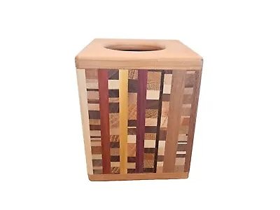 End Cut Mosaic Cube Wood Vase Exotic Wood • $24