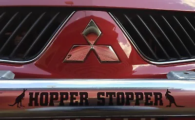 Hopper Stopper Kangaroo Aussie Bullbar   Outback 4x4 Funny  Car Decal Sticker • $3.94