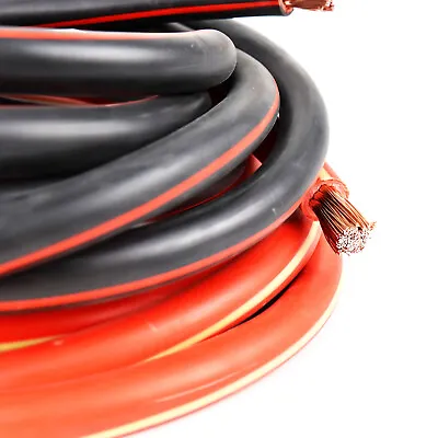Car Battery Cable 0 2 4 6 Gauge Welding Lead Flexible Copper Clad Power Wire LOT • $37.99