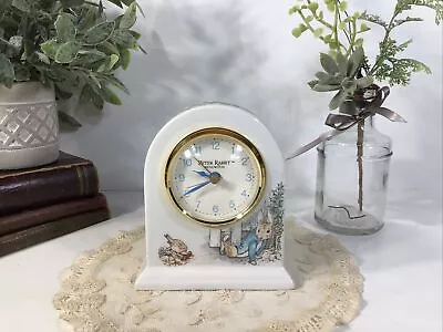 Vintage Peter Rabbit Wedgwood Mantle/Table Clock~Bone China England ~1993 • $25.46