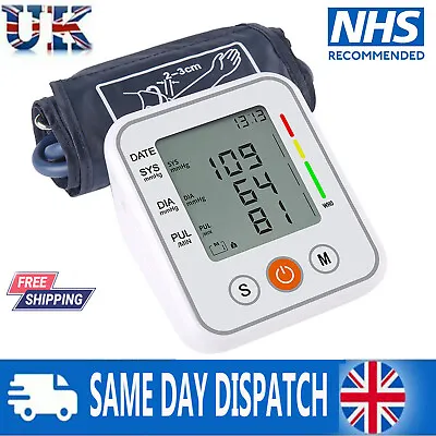 Automatic Digital Blood Pressure Montior BP Cuff Upper Arm Voice Machine NHS UK • £9.99