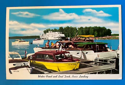 Tennessee TN Paris Landing State Park Water Front & Boat Dock Vintage Postcard • $5
