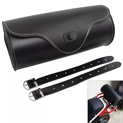 Universal Motorcycle Tool Bag Fork Handlebar Saddlebag Roll Barrel Pouch Bobber • $17.59