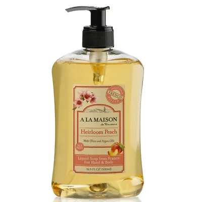 A La Maison Provence-French Hand & Body  Liquid Soap - Heirloom Peach 16.9 Fl Oz • $16.99