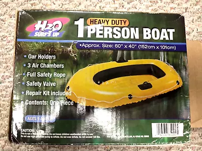 Inflatable Raft 1 Person Heavy Duty H2O Surf's Up 60  X 40  New Open Box • $11.99