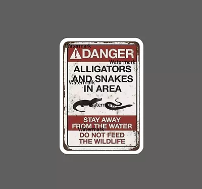 Wildlife Warning Sticker Florida Waterproof - Buy Any 4 For $1.75 EACH Storewide • $2.95