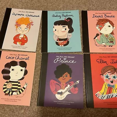 Little People Big Dreams 6 Paperbacks (fashion And Music) Prince Coco Chanel • £9.99