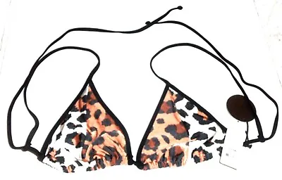 Amuse Stella Leopard Print Beach Vida Bling Halter Bikini Tops Sz SM & L NWT$45 • $39.99