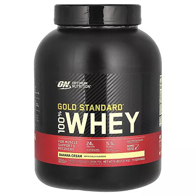 Gold Standard 100% Whey Banana Cream 5 Lb (2.27 Kg) • $89.63