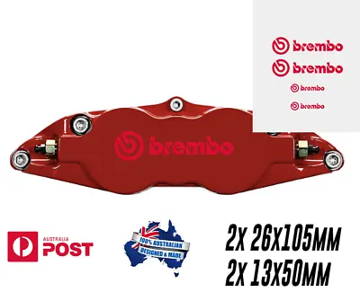 4x Brembo Brake Caliper Sticker Decal RED Evo 8 • $12.50