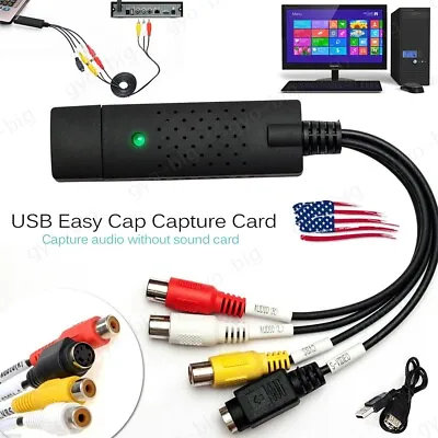 Easycap USB 2.0 Audio Video VHS To DVD Converter Capture Card Dongle Adapter NEW • $9.30