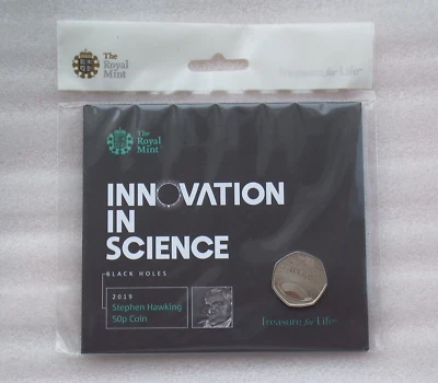£11.45 • Buy 2019 FIFTY PENCE STEVEN HAWKING 50p COIN IN A ROYAL MINT SEALED PACK . BUNC.