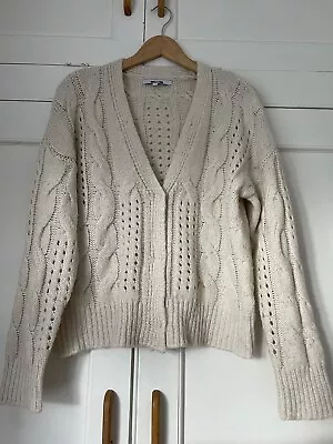 Next Ladies Cable Knit Cardigan Size M • £5.99