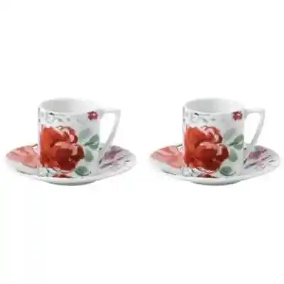 £45 • Buy Wedgwood Jasper Conran Espresso Floral Design Cups And Saucers