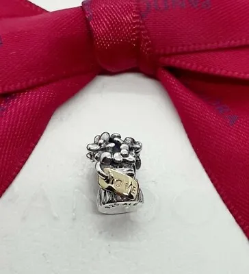 $38 • Buy BRAND NEW! Genuine Pandora Silver 14k Gold Love Bouquet Flowers Charm #790441 ..
