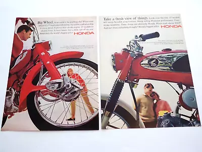 2 1965 Honda Motorcycle Ads 15 Models To Choose From • $9.95