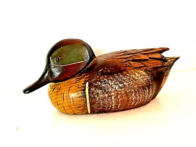 Vintage 10 1/2” Leo Koppy Hand Carved And Painted Wood Duck Signed By Artist • $95