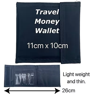 LIGHTWEIGHT & THIN - TRAVEL MONEY WALLET 10cm X 11cm • £2.99