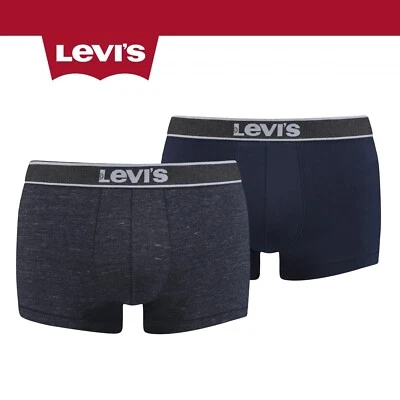 £10.99 • Buy Size Small Levis 2 Pack Snow Heather Trunk Briefs Blue