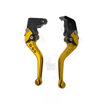 Gold CNC Shorty Brake & Clutch Levers For Yamaha YZF R6 05-14 R1 Control Hand • $34.99