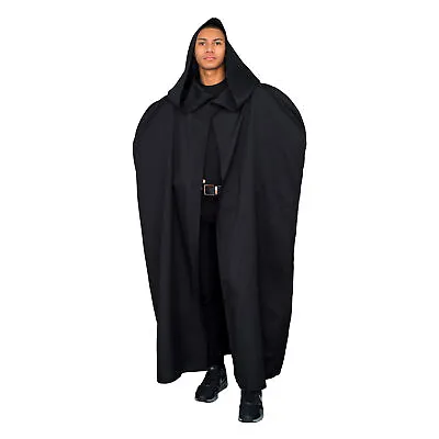 Adult Unisex Jedi Black Robe With Hood • $17.95