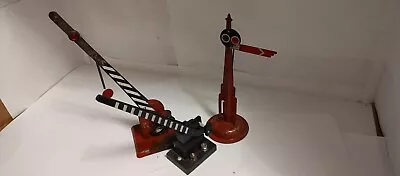 Marx Mechanical O Gauge Train 2 Crossing Gates And American Flyer Signal. • $12