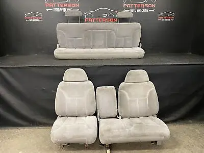 1996 Chevy Pickup 1500 Set Of Front & Rear Seats Light Gray Cloth Trim 13i • $600